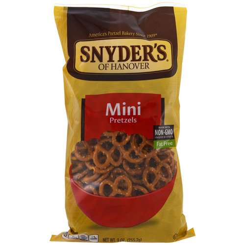 Snyder's, Mini Pretzels, Fat Free, 9 oz (255.2 g) فوائد