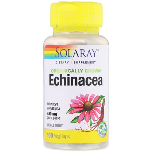 Solaray, Organically Grown Echinacea, 450 mg, 100 VegCaps فوائد