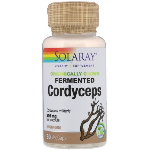 Solaray, Organically Grown Fermented Cordyceps, 500 mg, 60 VegCaps فوائد