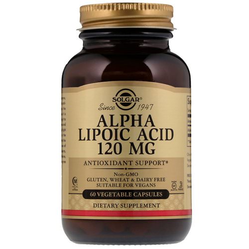 Solgar, Alpha Lipoic Acid, 120 mg, 60 Vegetable Capsules فوائد
