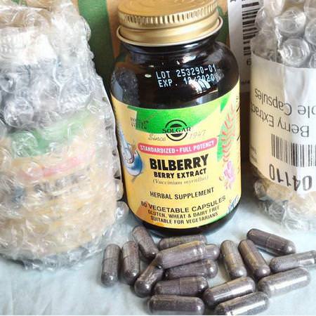 Solgar, Bilberry Berry Extract, 60 Vegetable Capsules