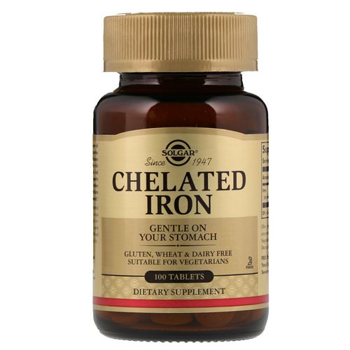 Solgar, Chelated Iron, 100 Tablets فوائد