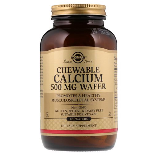 Solgar, Chewable Calcium, 500 mg, 120 Wafers فوائد