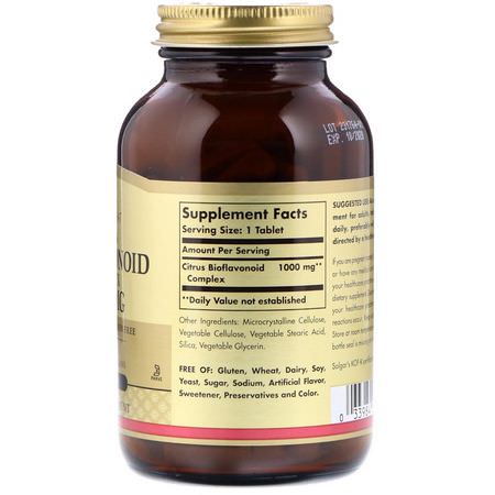 Solgar, Citrus Bioflavonoid Complex, 1,000 mg, 100 Tablets:مضادات الأكسدة, المكملات الغذائية
