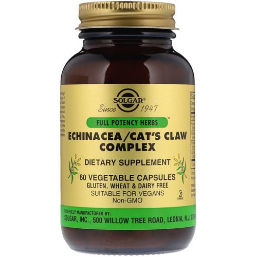 Solgar, Echinacea/Cat's Claw Complex, 60 Vegetable Capsules فوائد