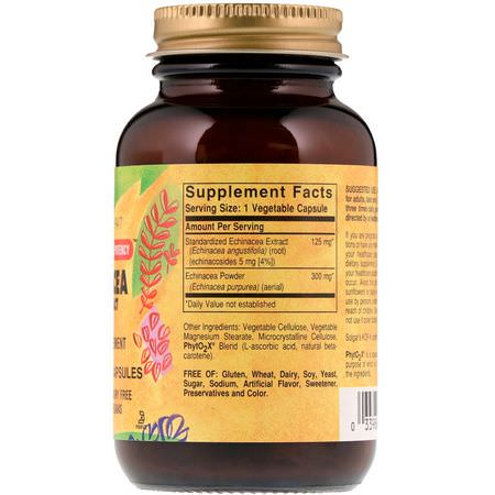 Solgar, Echinacea Herb Extract, 60 Vegetable Capsules:أنفلونزا, سعال