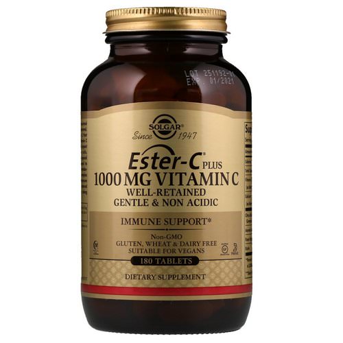 Solgar, Ester-C Plus, Vitamin C, 1,000 mg, 180 Tablets فوائد