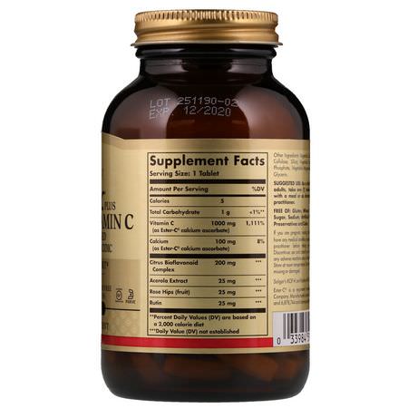 Solgar, Ester-C Plus, Vitamin C, 1,000 mg, 90 Tablets:الأنفل,نزا ,السعال