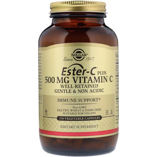 Solgar, Ester-C Plus, Vitamin C, 500 mg, 250 Vegetable Capsules فوائد