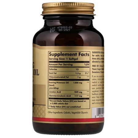 Solgar, Evening Primrose Oil, 1,300 mg, 60 Softgels:زيت زهرة الربيع المسائية, صحة المرأة