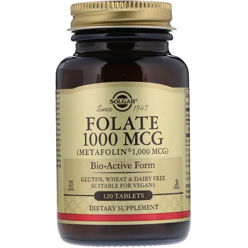 Solgar, Folate as Metafolin, 1,000 mcg, 120 Tablets فوائد