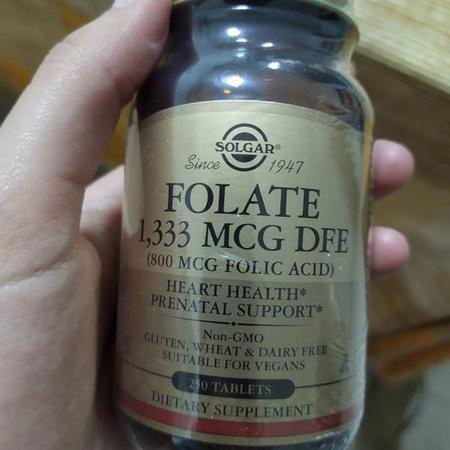 Solgar Folic Acid - حمض الف,ليك ,فيتامين ب ,الفيتامينات ,المكملات الغذائية