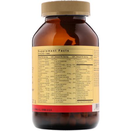 Solgar, Formula V, VM-75, Multiple Vitamins with Chelated Minerals, 180 Tablets:الفيتامينات المتعددة, المكملات الغذائية