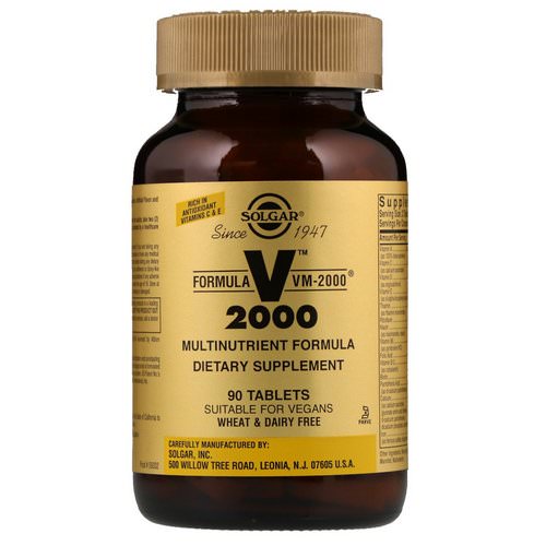 Solgar, Formula VM-2000, Multinutrient Formula, 90 Tablets فوائد