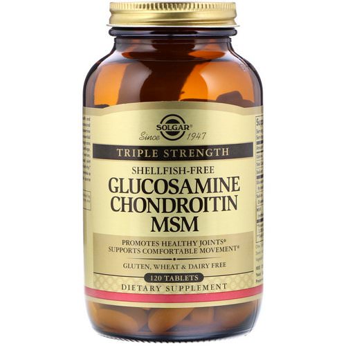 Solgar, Glucosamine Chondroitin MSM, Triple Strength, 120 Tablets فوائد