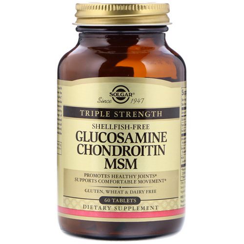 Solgar, Glucosamine Chondroitin MSM, Triple Strength, 60 Tablets فوائد