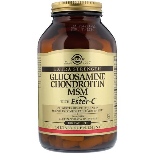 Solgar, Glucosamine Chondroitin MSM With Ester-C, 180 Tablets فوائد
