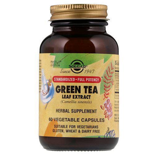 Solgar, Green Tea Leaf Extract, 60 Vegetable Capsules فوائد