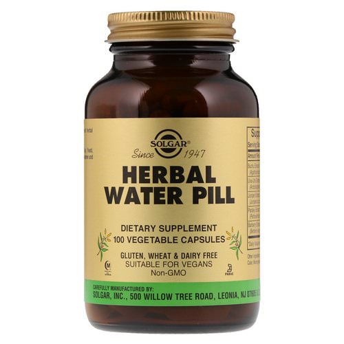 Solgar, Herbal Water Pill, 100 Vegetable Capsules فوائد