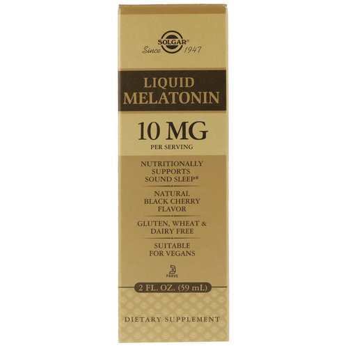 Solgar, Liquid Melatonin, Natural Black Cherry Flavor, 10 mg, 2 fl oz (59 ml) فوائد