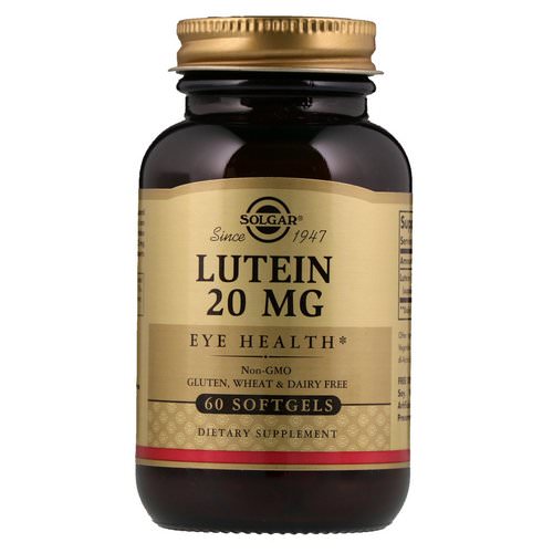 Solgar, Lutein, 20 mg, 60 Softgels فوائد