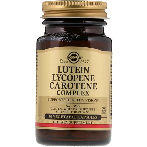 Solgar, Lutein Lycopene Carotene Complex, 30 Vegetable Capsules فوائد