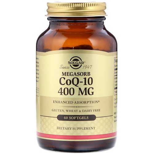 Solgar, Megasorb CoQ-10, 400 mg, 60 Softgels فوائد