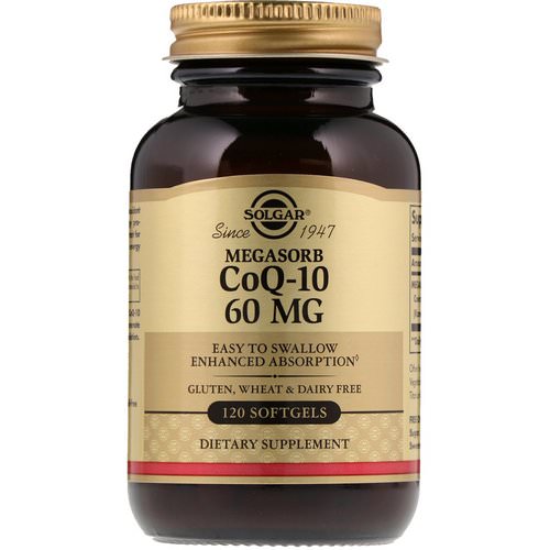 Solgar, CoQ-10, Megasorb, 60 mg, 120 Softgels فوائد