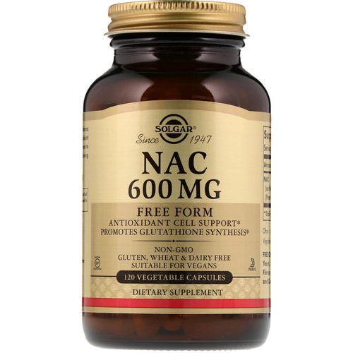 Solgar, NAC, 600 mg, 120 Vegetable Capsules فوائد