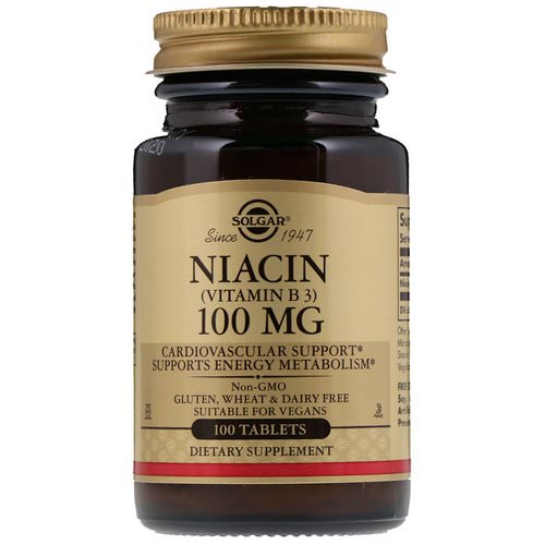 Solgar, Niacin (Vitamin B3), 100 mg, 100 Tablets فوائد