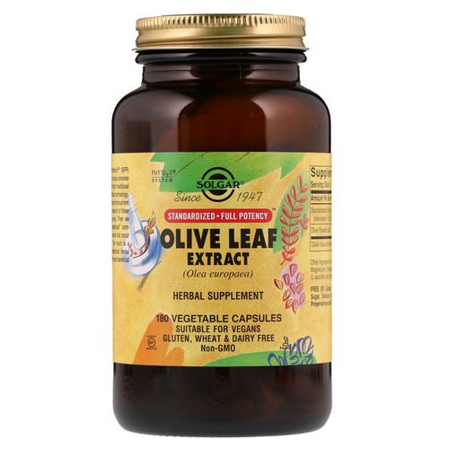 Solgar, Olive Leaf Extract, 180 Vegetable Capsules فوائد