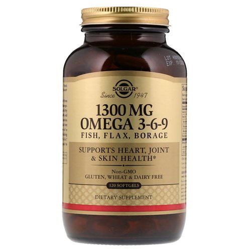 Solgar, Omega 3-6-9, 1,300 mg, 120 Softgels فوائد