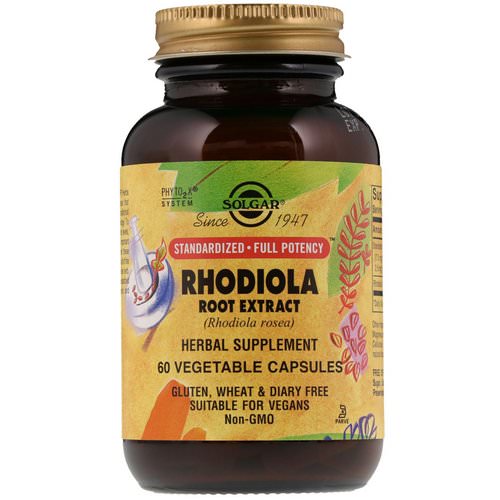 Solgar, Rhodiola Root Extract, 60 Vegetable Capsules فوائد