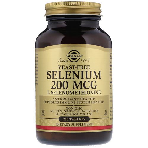 Solgar, Selenium, Yeast-Free, 200 mcg, 250 Tablets فوائد