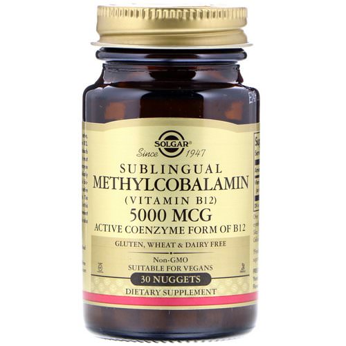 Solgar, Sublingual Methylcobalamin (Vitamin B12), 5,000 mcg, 30 Nuggets فوائد