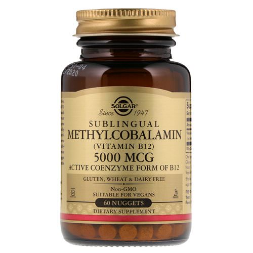 Solgar, Sublingual Methylcobalamin (Vitamin B12), 5,000 mcg, 60 Nuggets فوائد