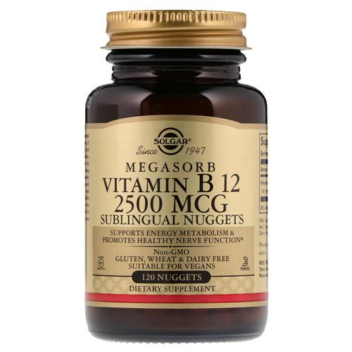 Solgar, Sublingual Vitamin B12, 2,500 mcg, 120 Nuggets فوائد