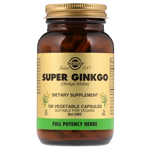 Solgar, Super Ginkgo, 120 Vegetable Capsules فوائد
