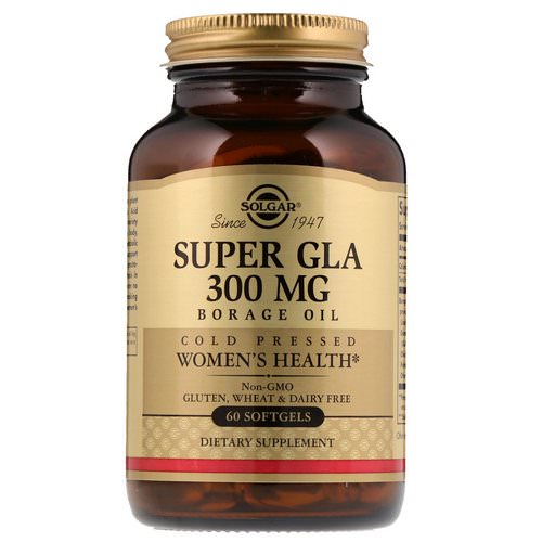 Solgar, Super GLA, Borage Oil, Women's Health, 300 mg, 60 Softgels فوائد
