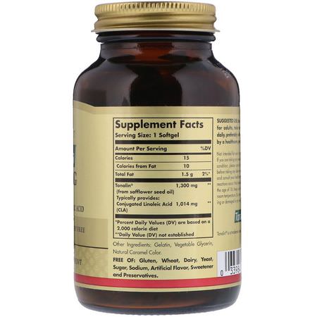 Solgar, Tonalin CLA, 1,300 mg, 60 Softgels:حمض اللين,ليك المترافق CLA, ال,زن