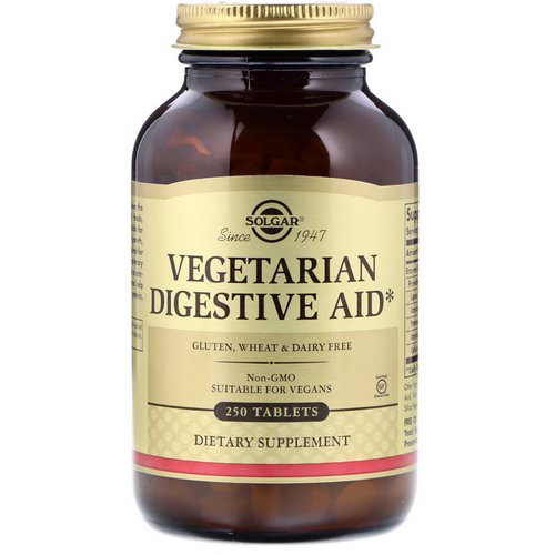 Solgar, Vegetarian Digestive Aid, 250 Tablets فوائد