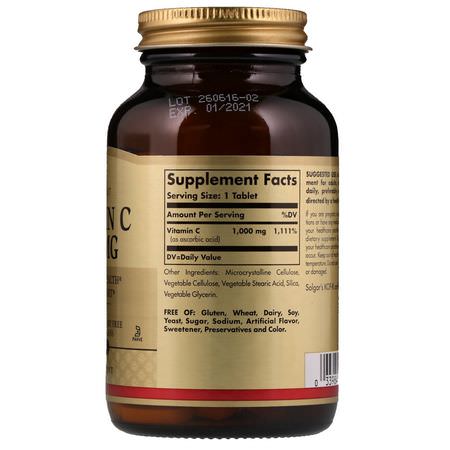 Solgar, Vitamin C, 1,000 mg, 90 Tablets:الأنفل,نزا ,السعال