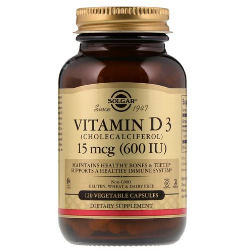 Solgar, Vitamin D3 (Cholecalciferol), 15 mcg (600 IU), 120 Vegetable Capsules فوائد