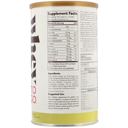 Solgar, Whey To Go, Whey Protein Powder, Strawberry, 16 oz (453.5 g):بر,تين مصل اللبن, التغذية الرياضية
