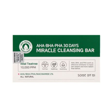 Some By Mi, AHA. BHA. PHA 30 Days Miracle Cleansing Bar, 160 g:صاب,ن ال,جه, صاب,ن البار