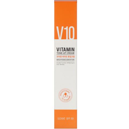 Some By Mi, V10 Vitamin Tone-Up Cream, Brightening & Moisture, 50 ml:مرطبات K-جمال, الكريمات