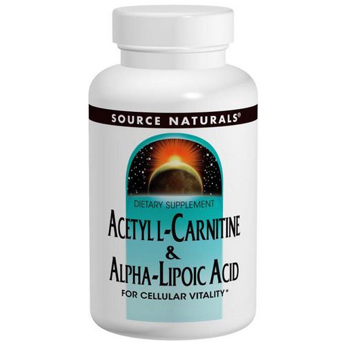 Source Naturals, Acetyl L-Carnitine & Alpha Lipoic Acid, 650 mg, 60 Tablets فوائد