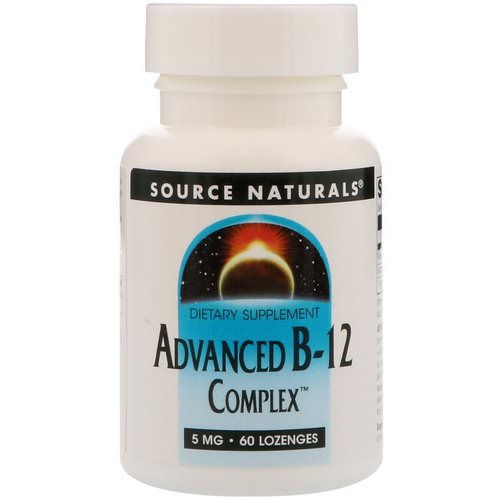 Source Naturals, Advanced B-12 Complex, 5 mg, 60 Lozenges فوائد