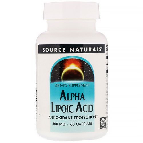 Source Naturals, Alpha Lipoic Acid, 300 mg, 60 Capsules فوائد