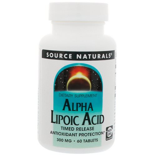 Source Naturals, Alpha Lipoic Acid, Timed Release, 300 mg, 60 Tablets فوائد